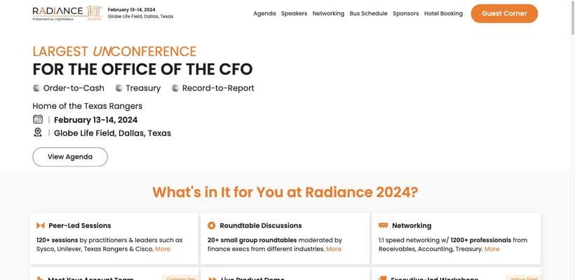 Radiance 2024 CFO Unconference
